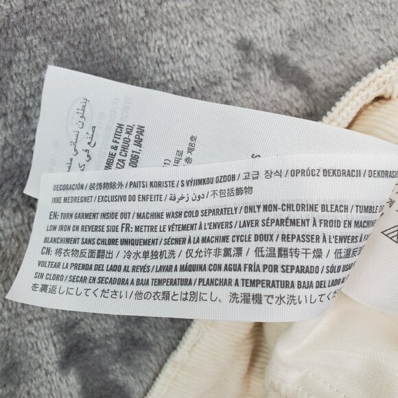 Hollister Corduroy Pants Womens 00S 21x3 Beige Ultra High-Rise Flare Bell Bottom - Picture 9 of 10